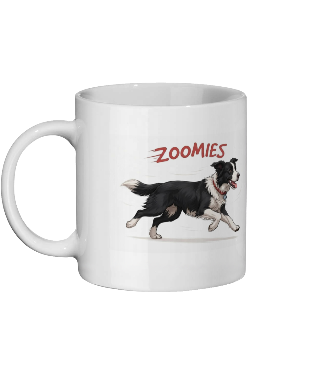 Zoomies border collie mug