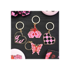 Flaming Butterfly Keyring