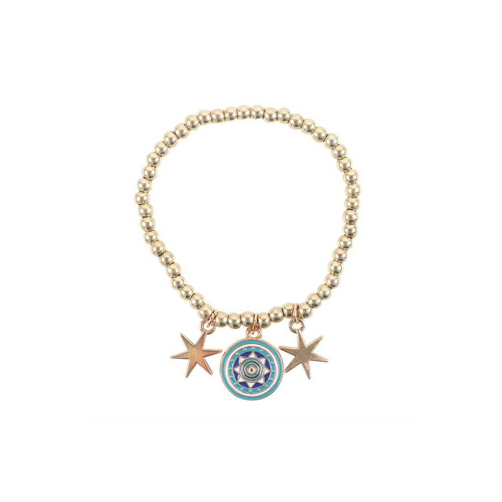 All Seeing Eye Beaded Charm Bracelet