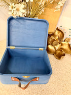 Hand painted blue floral storage box