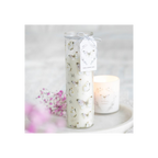 White Butterfly Print Vanilla Tube Candle