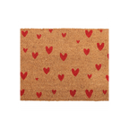 Natural Red Love Heart Doormat
