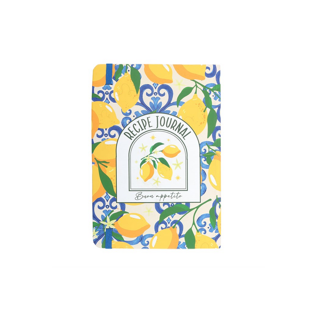 Italian Lemon Print A5 Recipe Journal