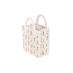 Tulip Print Ceramic Bag-Shaped Flower Vase