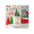 Bah Humbug Orange & Clove Glass Candle with Tree