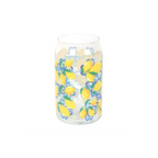 Lemon Print Can Glass