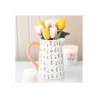 Tulip Print Ceramic Flower Jug