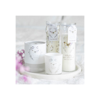 White Butterfly Print Vanilla Tube Candle