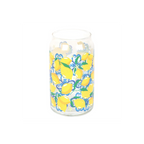 Lemon Print Can Glass