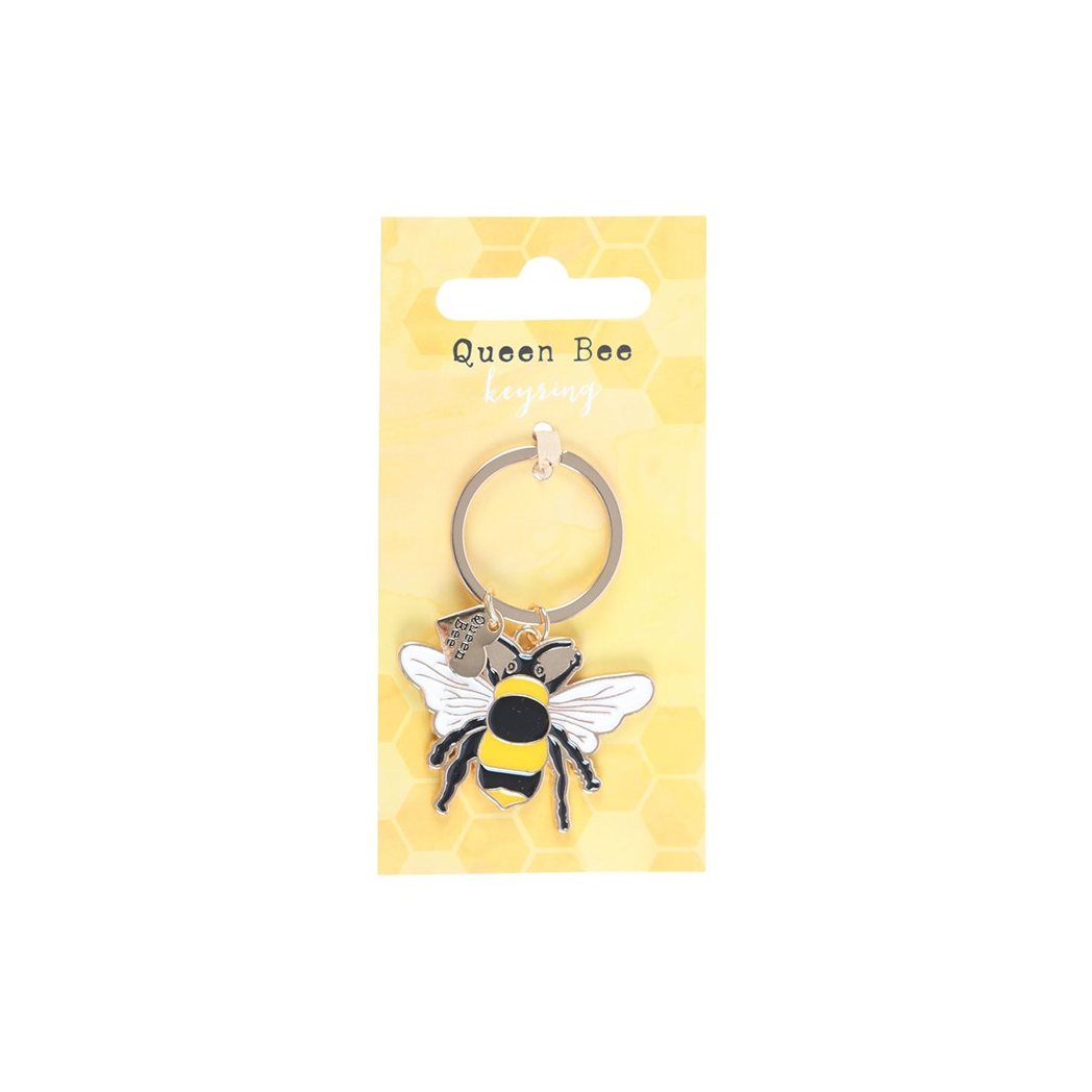 Queen Bee Enamel Keyring