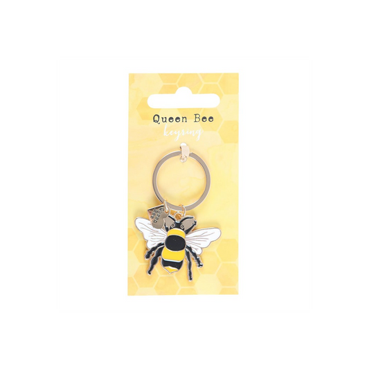 Queen Bee Enamel Keyring