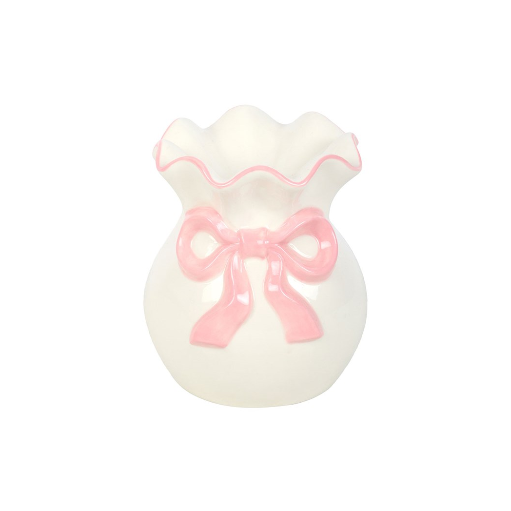 White and Pink Bow Oil Burner