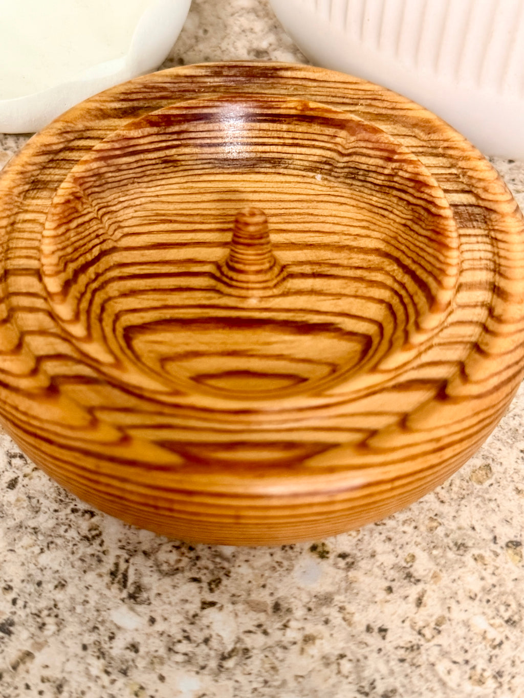 Hand turned pine jewellery holder