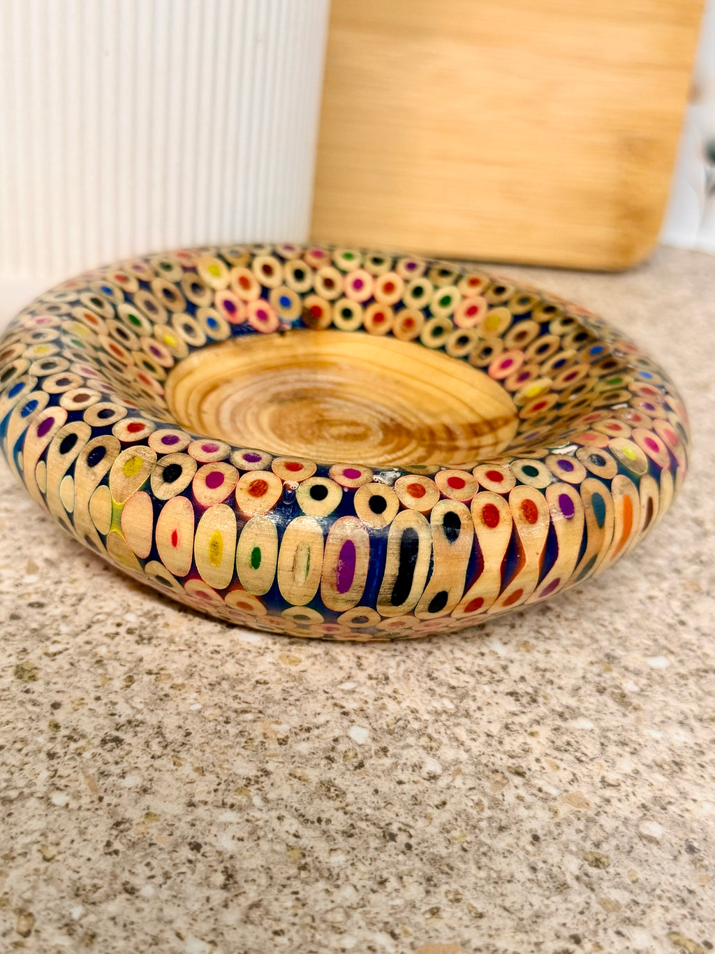 Hand turned pencil bowl