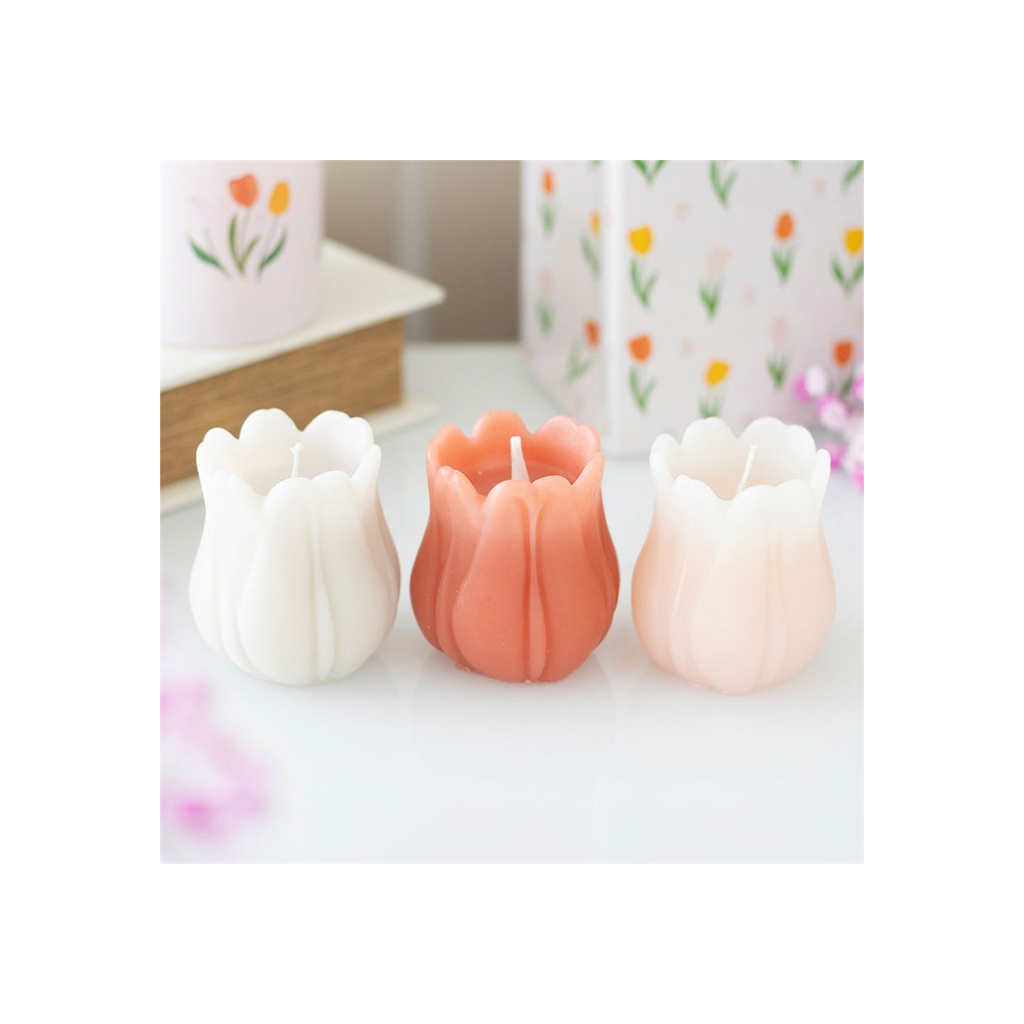 Set of 3 Tulip Shaped Candles