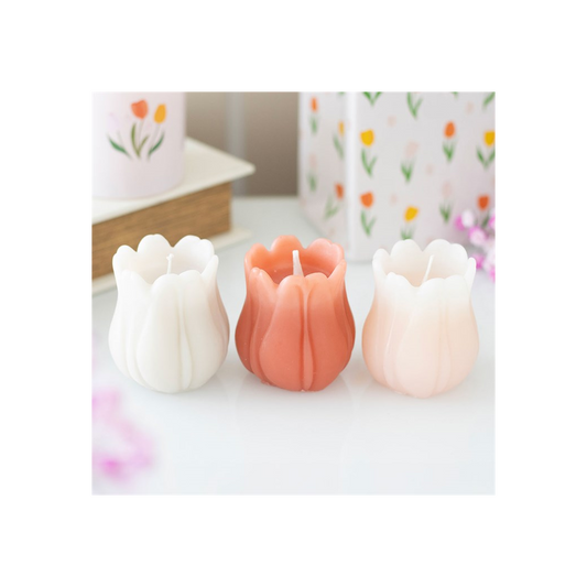 Set of 3 Tulip Shaped Candles