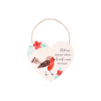 Loved Ones Winter Robin Hanging Heart Sign