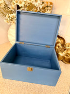 Medium hand painted floral storage box