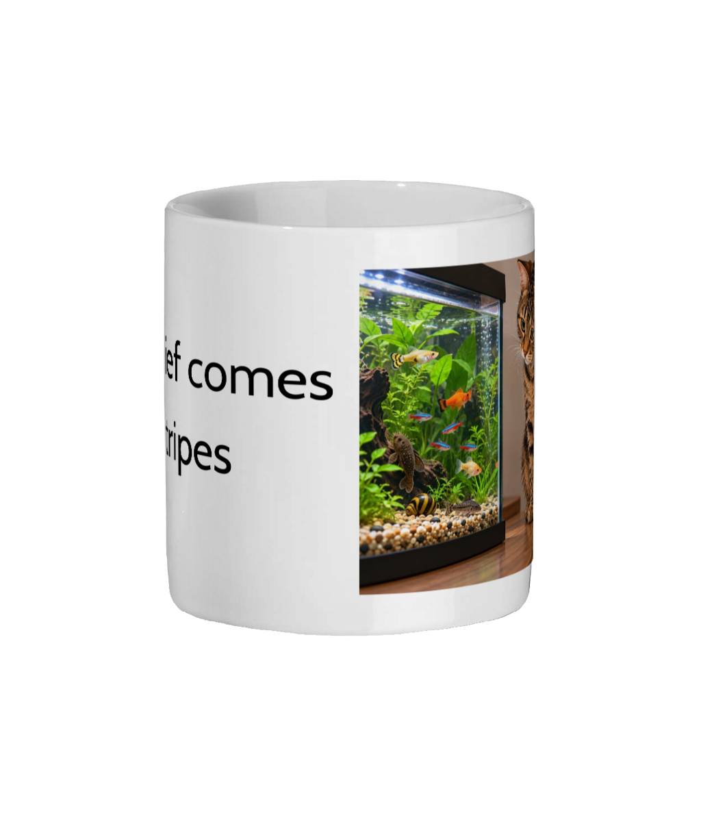 Mischief comes with stripes Ceramic Mug 11 oz