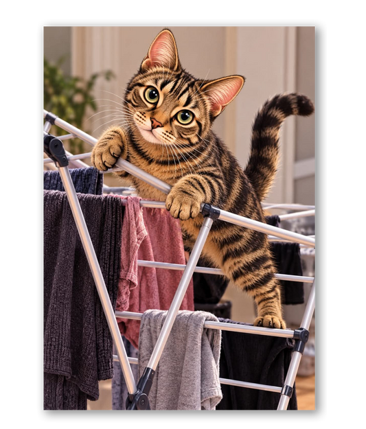Naughty Tabby A4 Wall Art