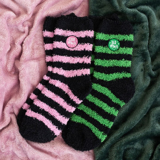 Set of 2 Good Witch and Bad Witch Fluffy Socks