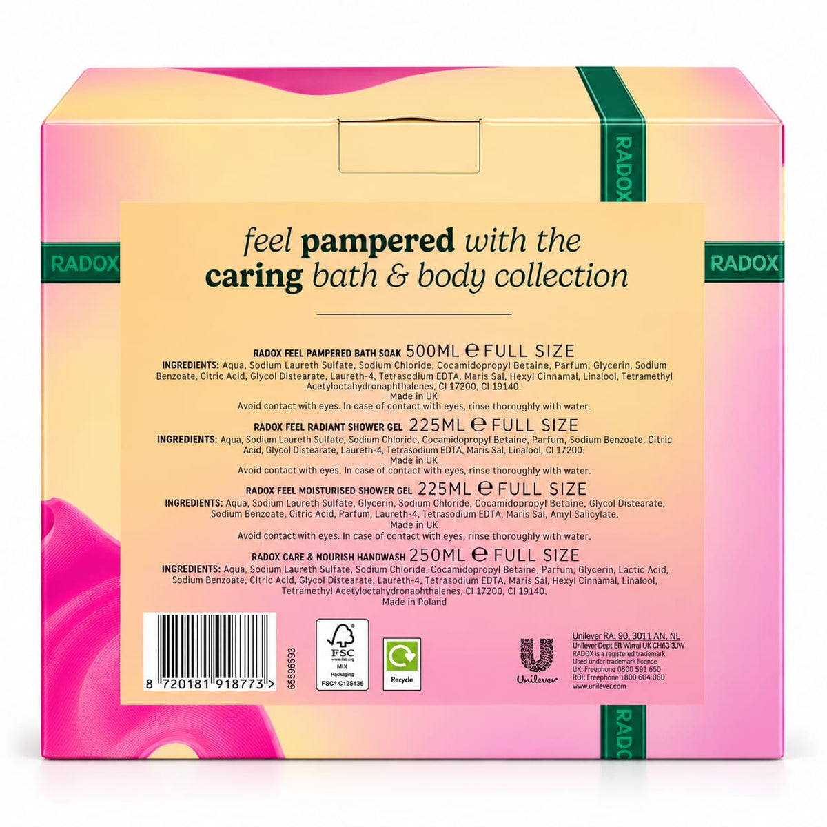 Radox feel pampered gift set