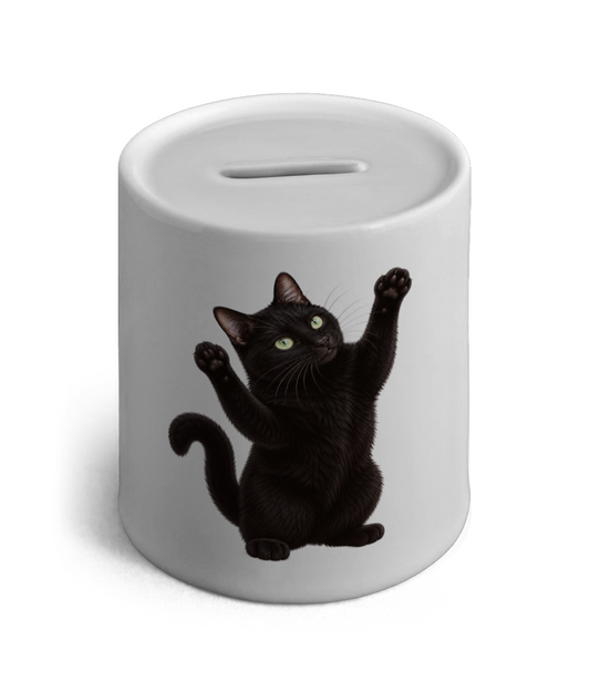 Cat Treat Fund Ceramic Money Box
