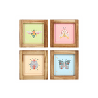 Set of 4 Floral Bug Framed Wall Art Prints