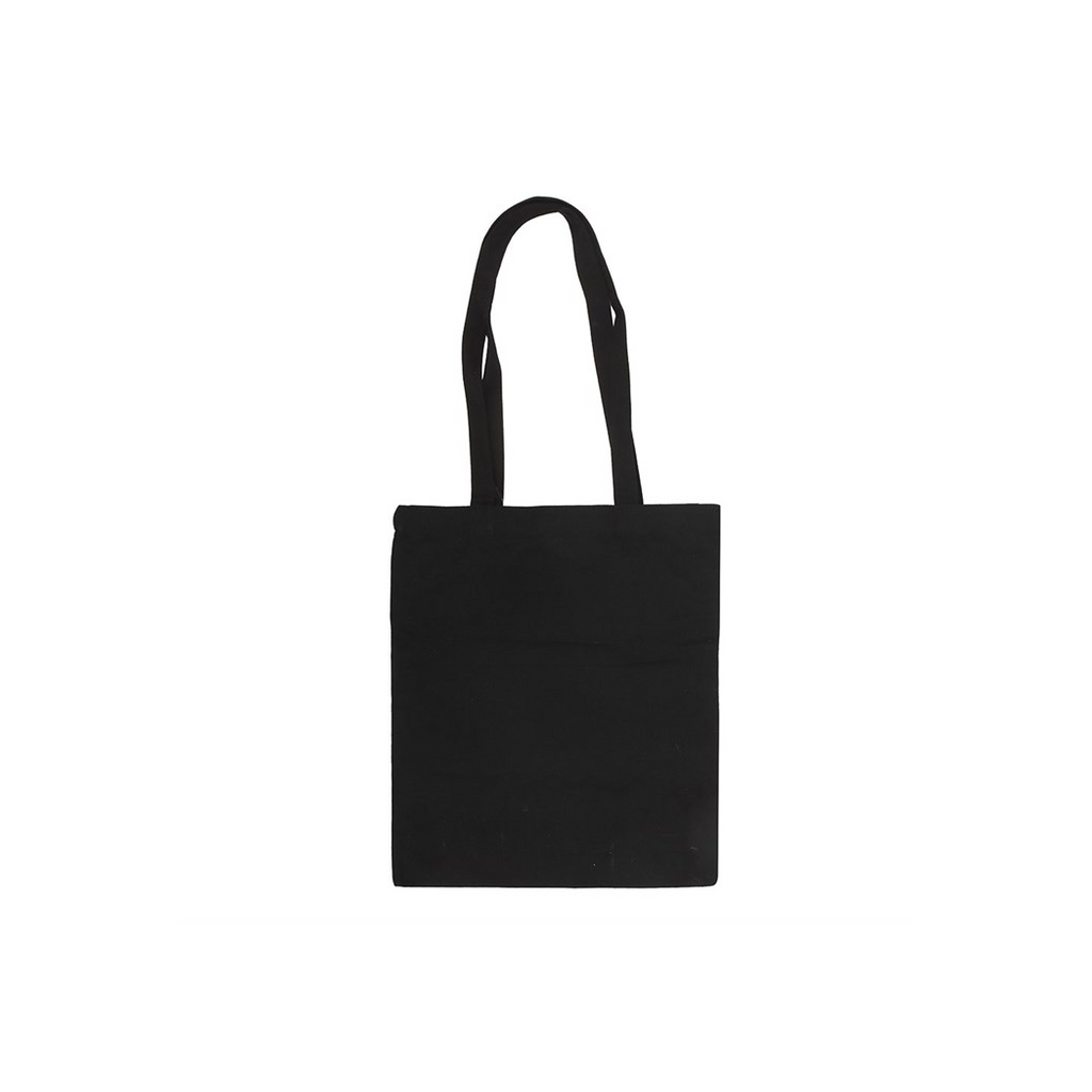 Checkerboard Print Polycotton Tote Bag with Enamel Heart Pin Badge
