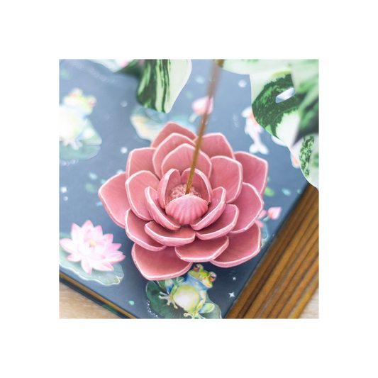 Pink Water Lily Incense Stick Holder