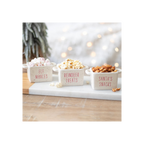 Set of 3 Ceramic Christmas Snack Bowls
