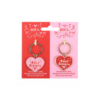 Pair of Soul Sisters Love Heart Keyrings