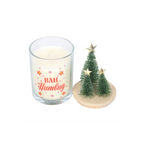 Bah Humbug Orange & Clove Glass Candle with Tree