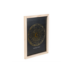 Black Astrology Wheel Framed Wall Art Print