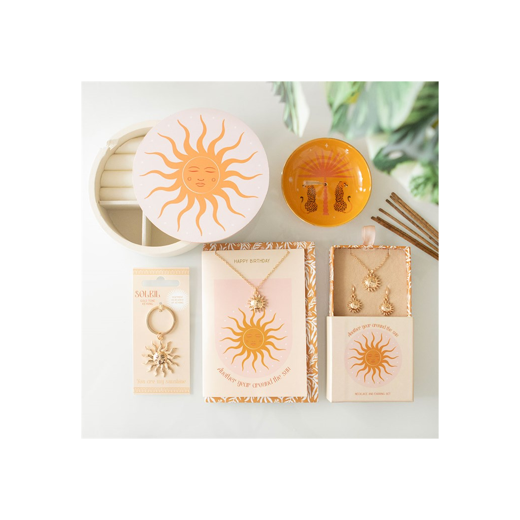 Sun Earring and Necklace Set