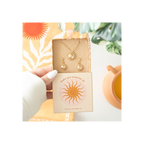 Sun Earring and Necklace Set