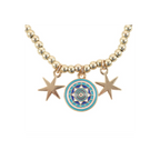 All Seeing Eye Beaded Charm Bracelet