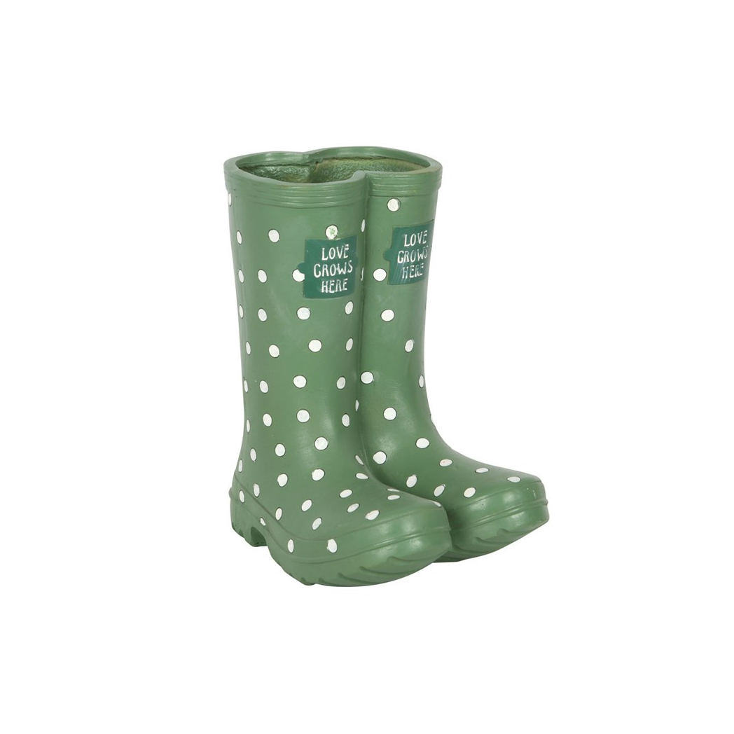 Light Green Welly Boot Planter
