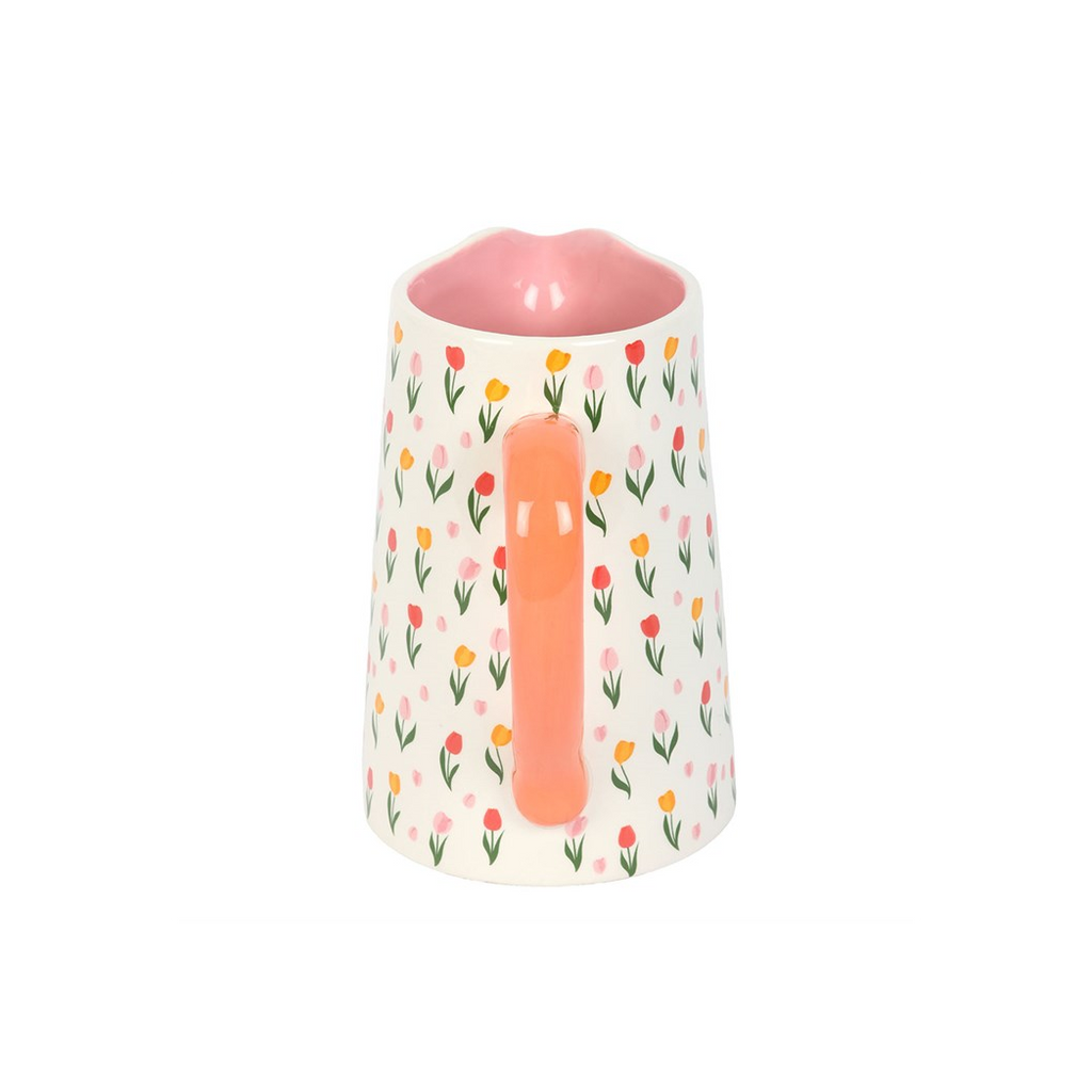 Tulip Print Ceramic Flower Jug