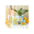 Lemon Print Can Glass