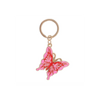 Flaming Butterfly Keyring